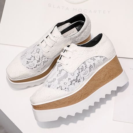 platform lace shoes