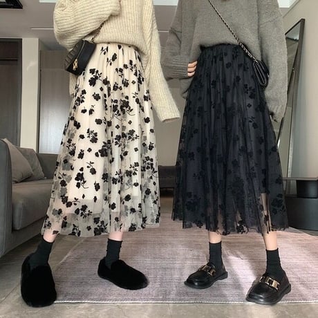 フラワーチュールスカート