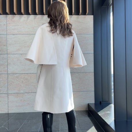 【即納】fox fur cape coat