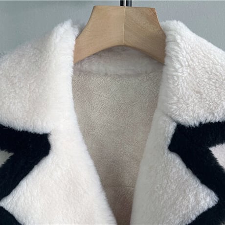 【ウール】bi-color short coat