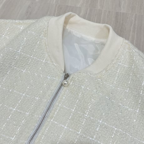 tweed blouson