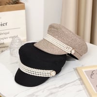 pearl chain casquette