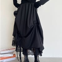 lace asymmetry skirt