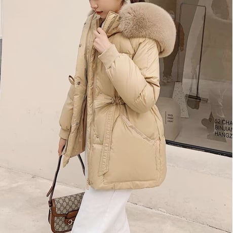 fox fur down jacket