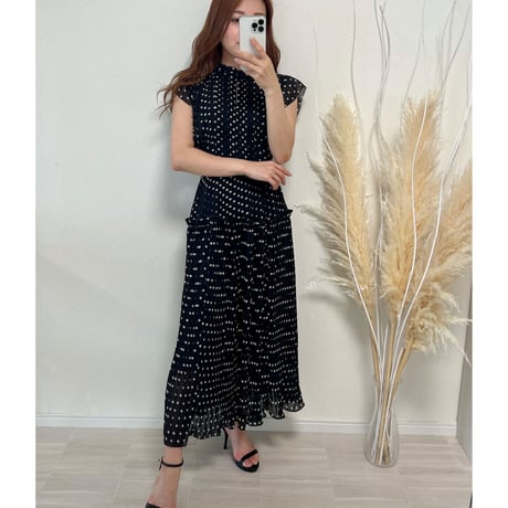 dot chiffon onepiece