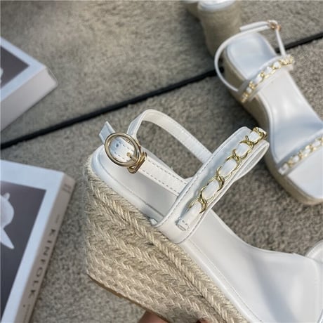 wedge chain sandals