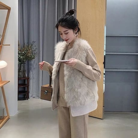 eco fur vest