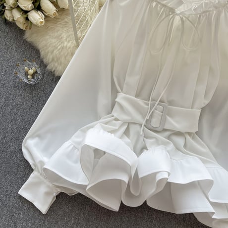 ベルト付き blouse