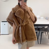 ベルト付き poncho coat