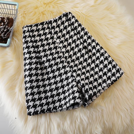 千鳥格子 short pants