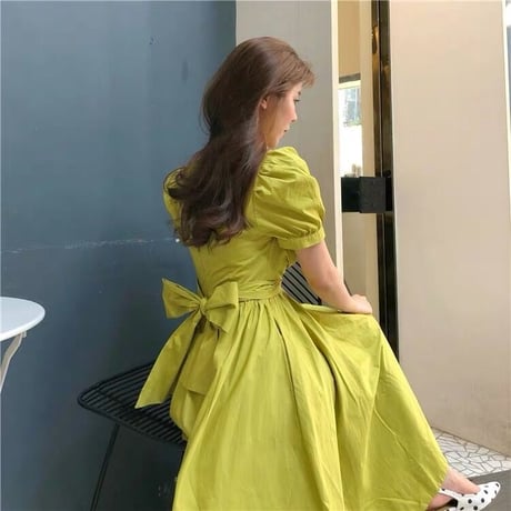 ウエストバッグリボンワンピース