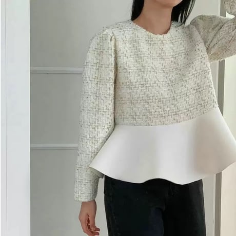 tweed peplum tops