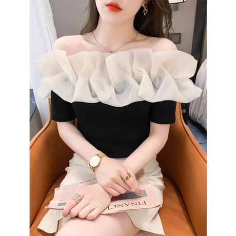 frill offshoulder tops