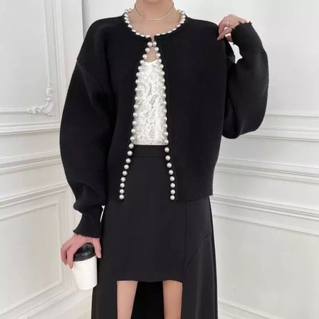 【高品質】pearl cardigan