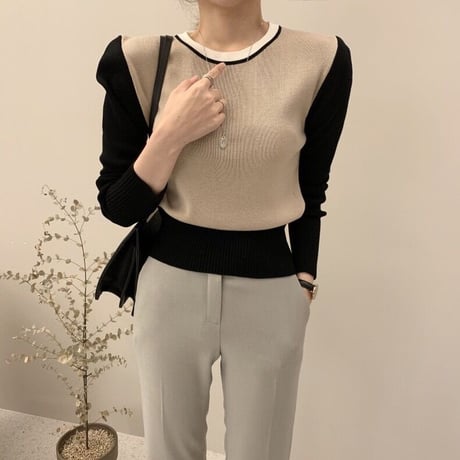 tricolore knit