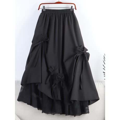 lace asymmetry skirt