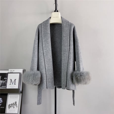sleeve fox fur coat