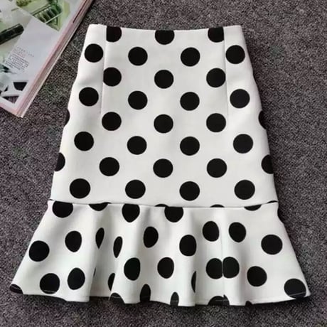 dot mermaid mini skirt