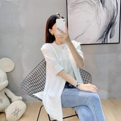 knit long vest