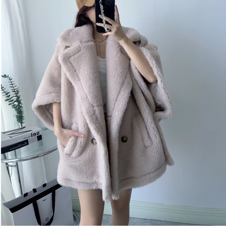 【ウール100%】poncho coat