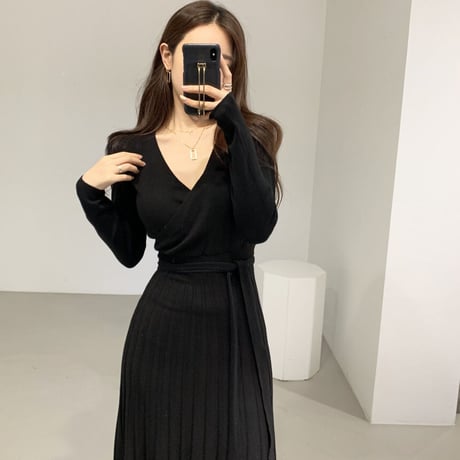 カシュクールワンピース