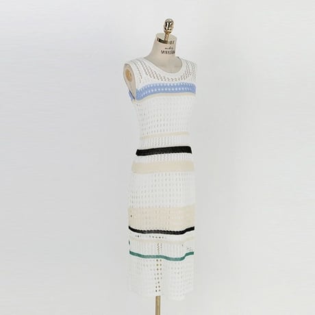 multicolor knit onepiece
