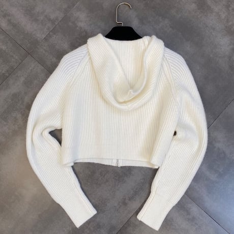cross design short knit parker