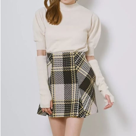 check mini skirt
