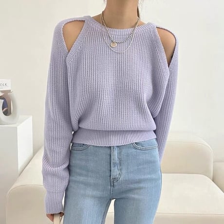 shoulder slit knit