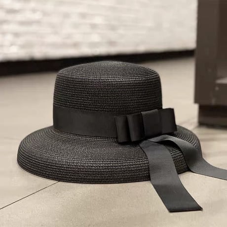 ribbon straw hat