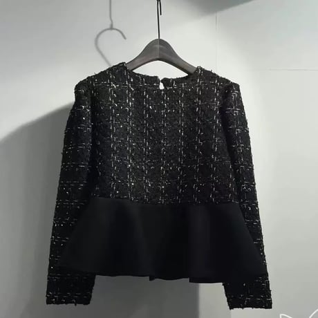 tweed peplum tops