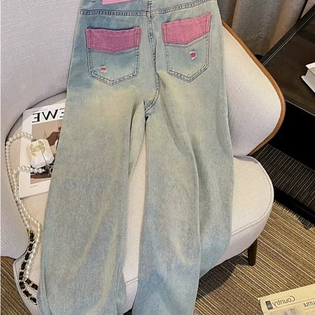 point pink denim