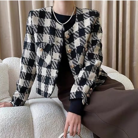 千鳥格子 tweed jacket