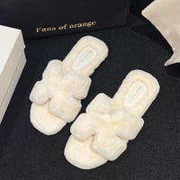 eco fur sandal