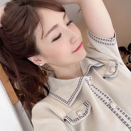 襟付きミニワンピース