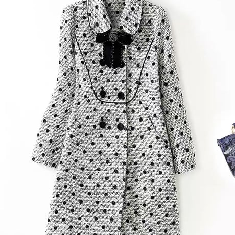 tweed dot coat