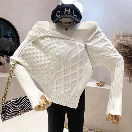 【高品質】zipper knit