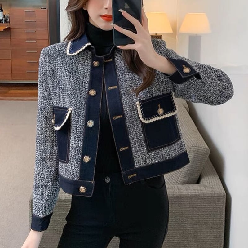 襟付き tweed jacket | BrillantSelect Store