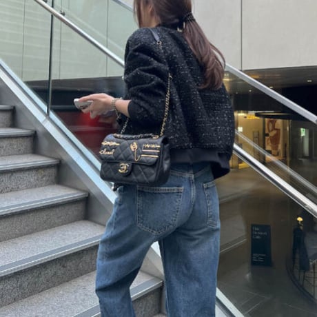 tweed blouson