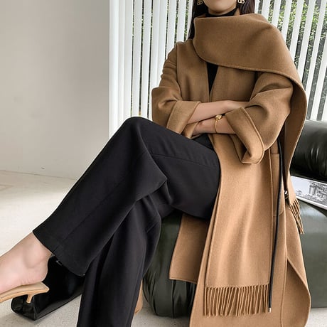 【ウール】2way long coat