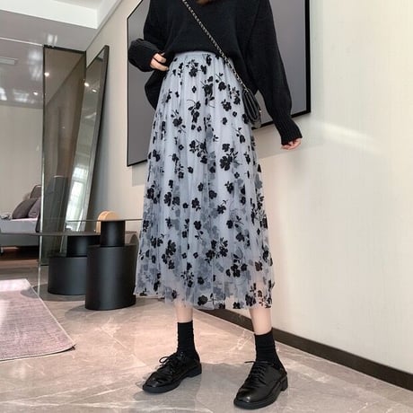 フラワーチュールスカート