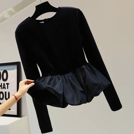 ベロア peplum tops