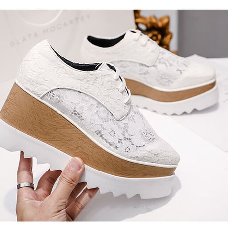 platform lace shoes