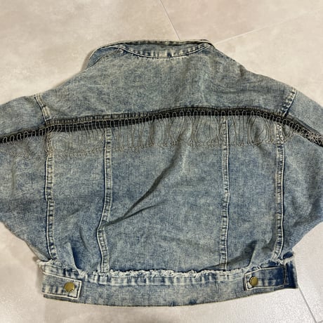 【即納】fringe denim jacket