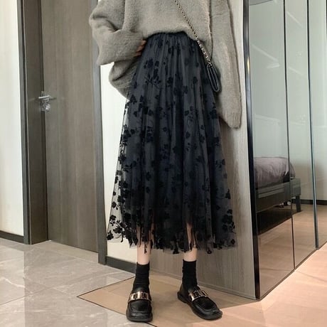 フラワーチュールスカート