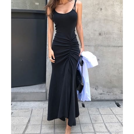 slit black onepiece