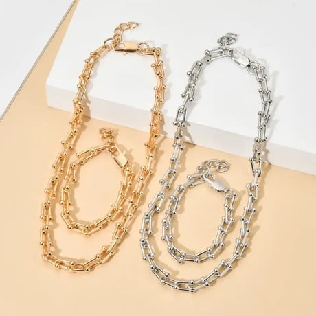 chain bracelet necklace set
