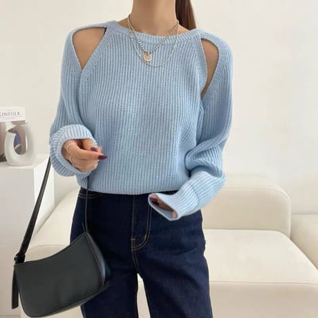 shoulder slit knit