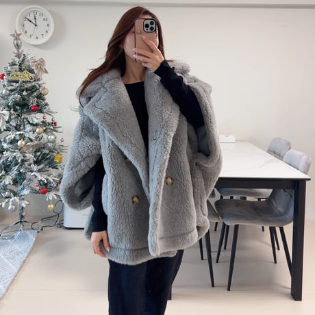 【ウール100%】poncho coat