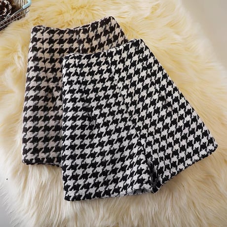千鳥格子 short pants